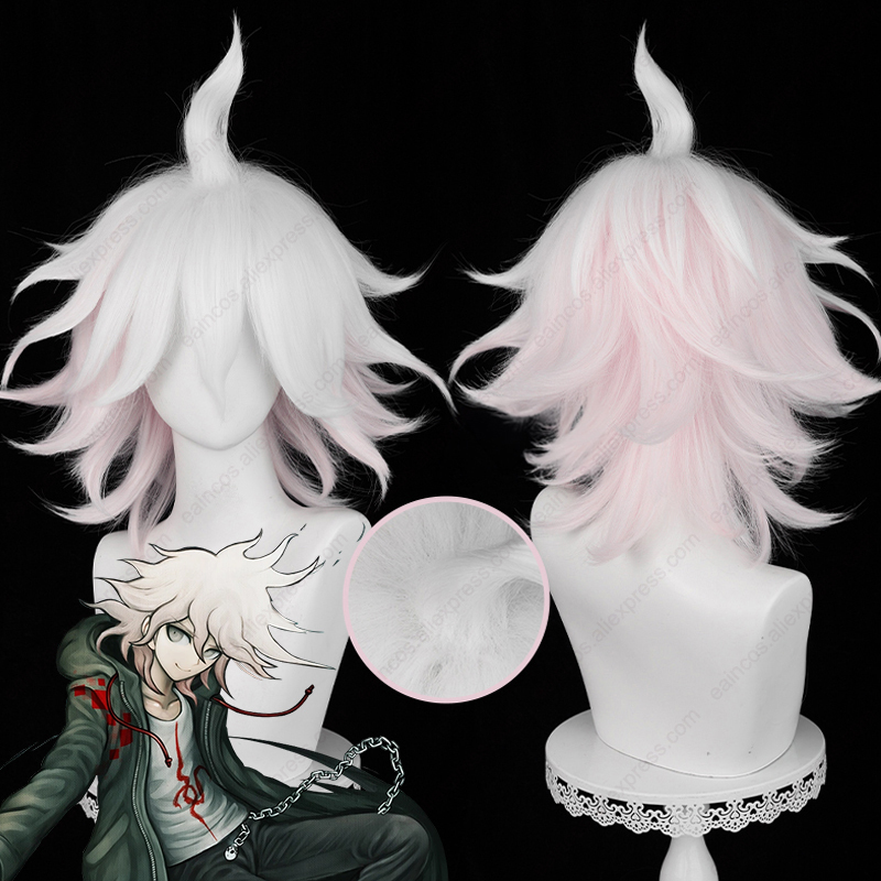 Cosplay Anime White Hair - Wig Cosplay Anime Nagito Komeda, rambut