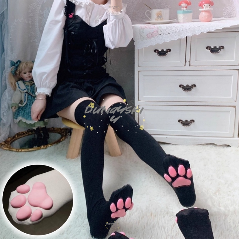 Cosplay Anime Basic - Kaos Kaki Wanita Panjang Setinggi Paha