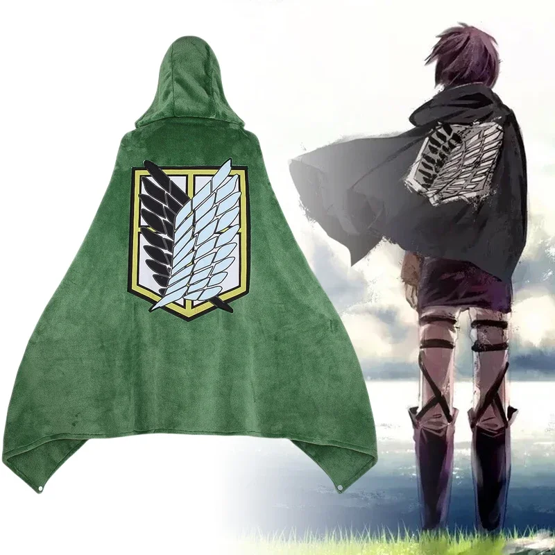 Attack Titan Cloak - Attack on Titan selimut kotak-kotak Anime