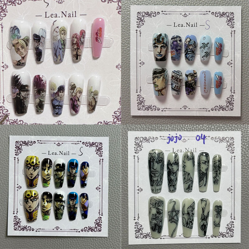 Cosplay Anime Jojo - JOJO Nail Art Student Anime Kartun
