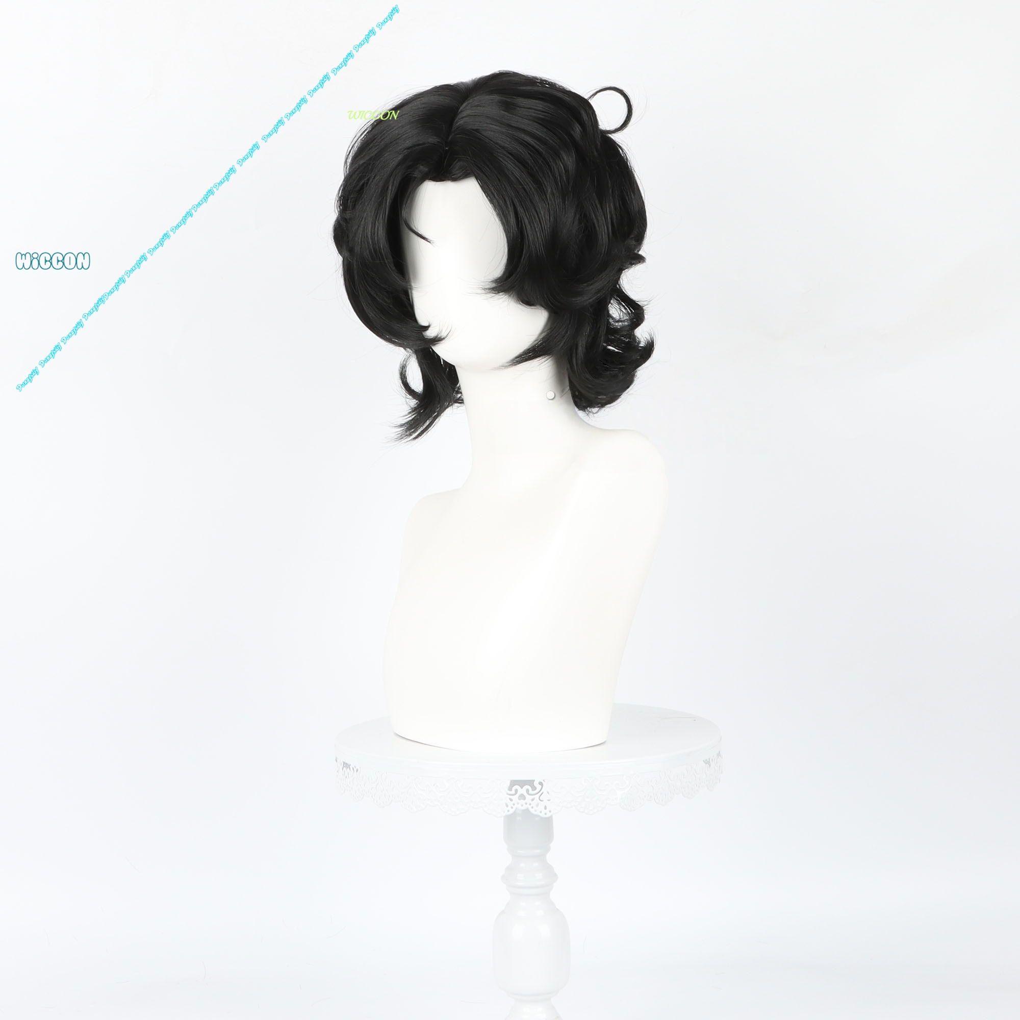 Cosplay Anime White Hair - Wig Pendek Putih Pria Model Pierrot