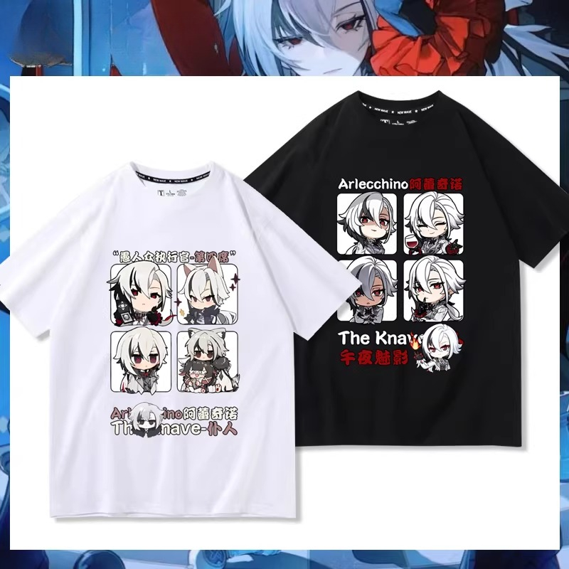 Cosplay Anime Basic - Kaus Lengan Pendek Cosplay Anime Genshin