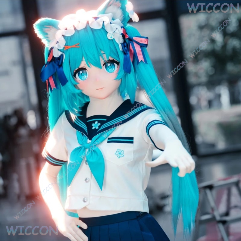 Anime Cosplay Diy - Kigurumi Masker Wajah Wanita Cosplay Game