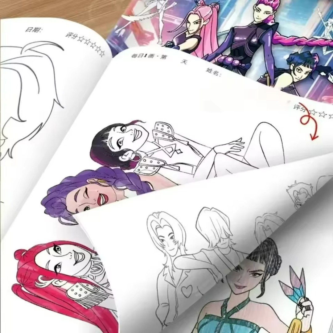 Buku Mewarnai Bertema Anime Lu - Anime Cosplay Coloring Pages ulasan dan harga