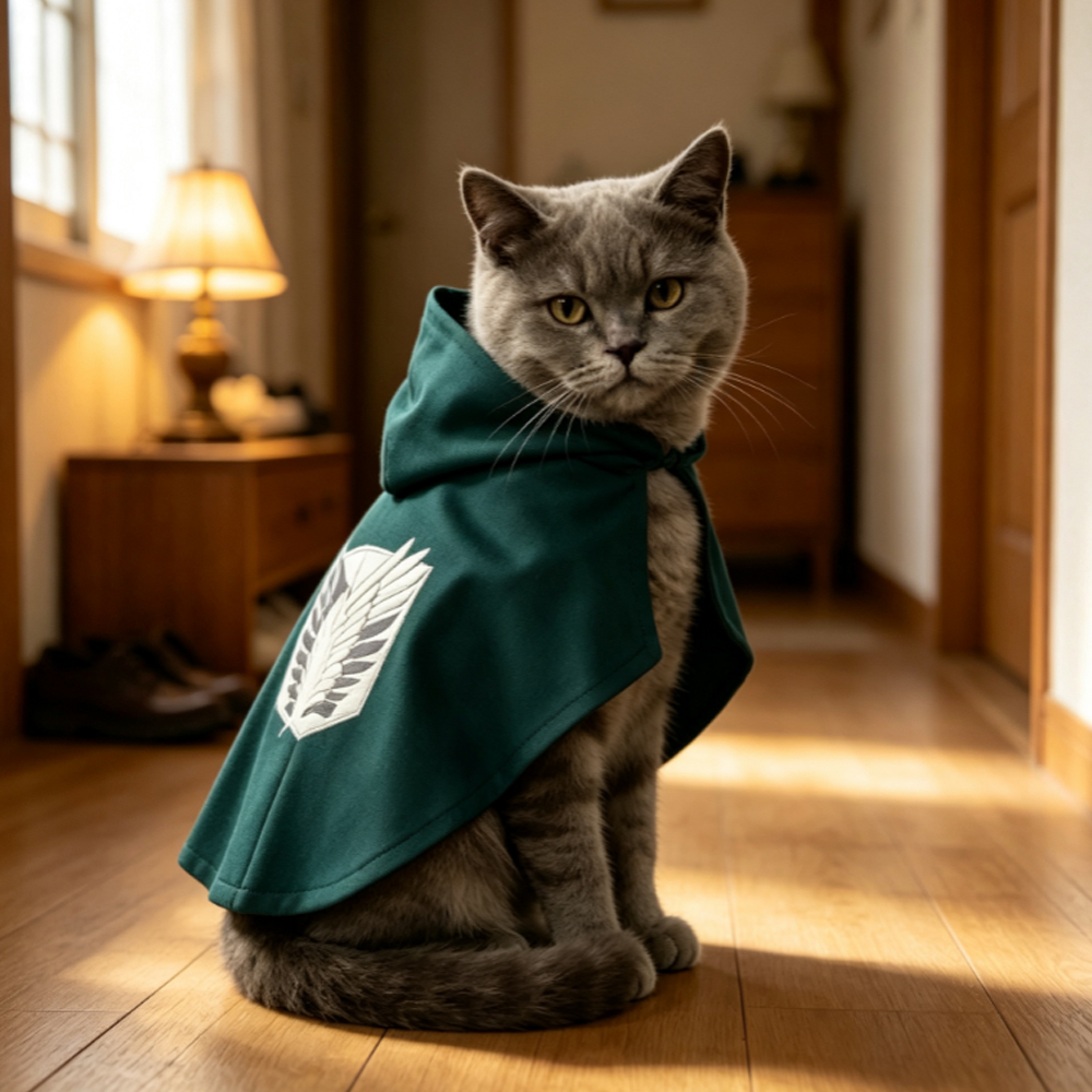 Jubah Anjing Kucing Bersayap G - Attack Titan Cloak ulasan dan harga