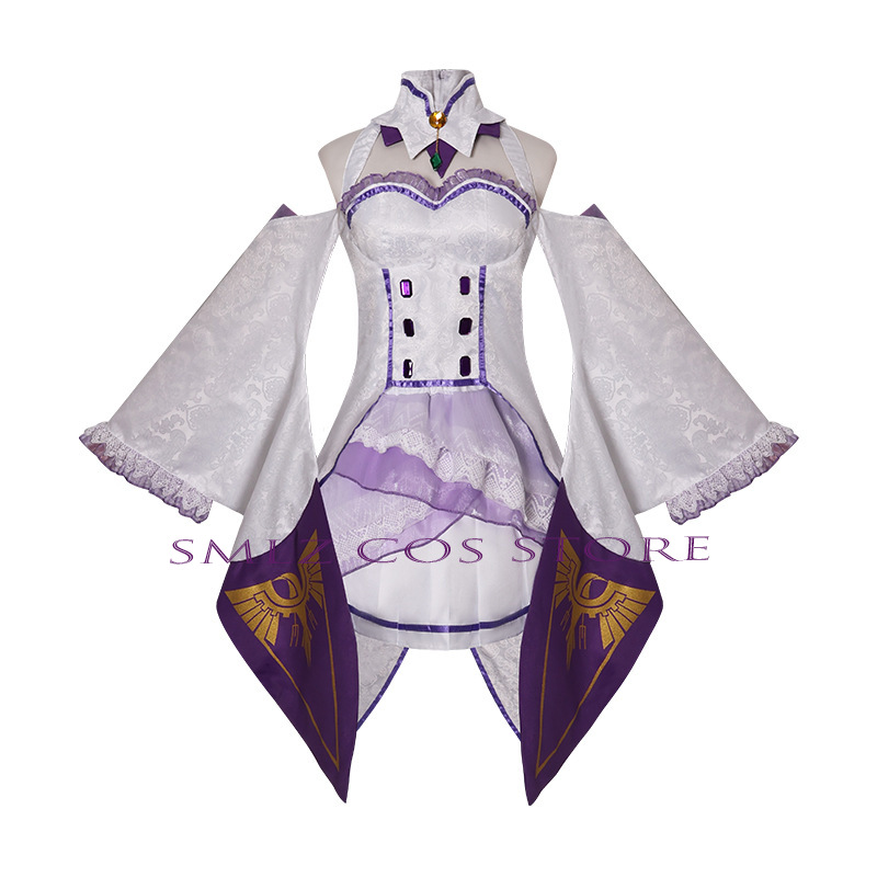 Kostum Cosplay Emilia Anime Re - Anime Cosplay Clothes ulasan dan harga
