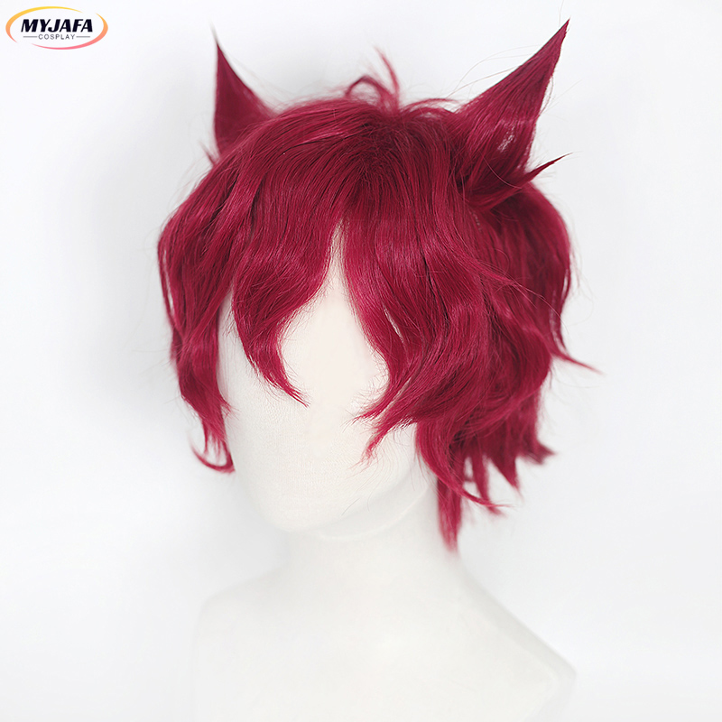 Wig Cosplay Sett Game LOL Hear - Anime Cosplay With Red Hair ulasan dan harga