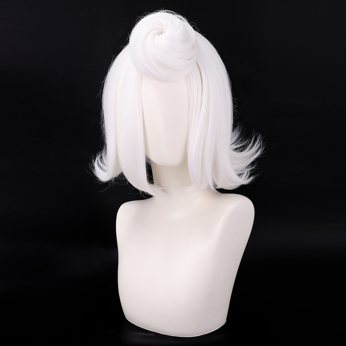 Wig Cosplay Anime Hazbin Rosie - Cosplay Anime White Hair ulasan dan harga