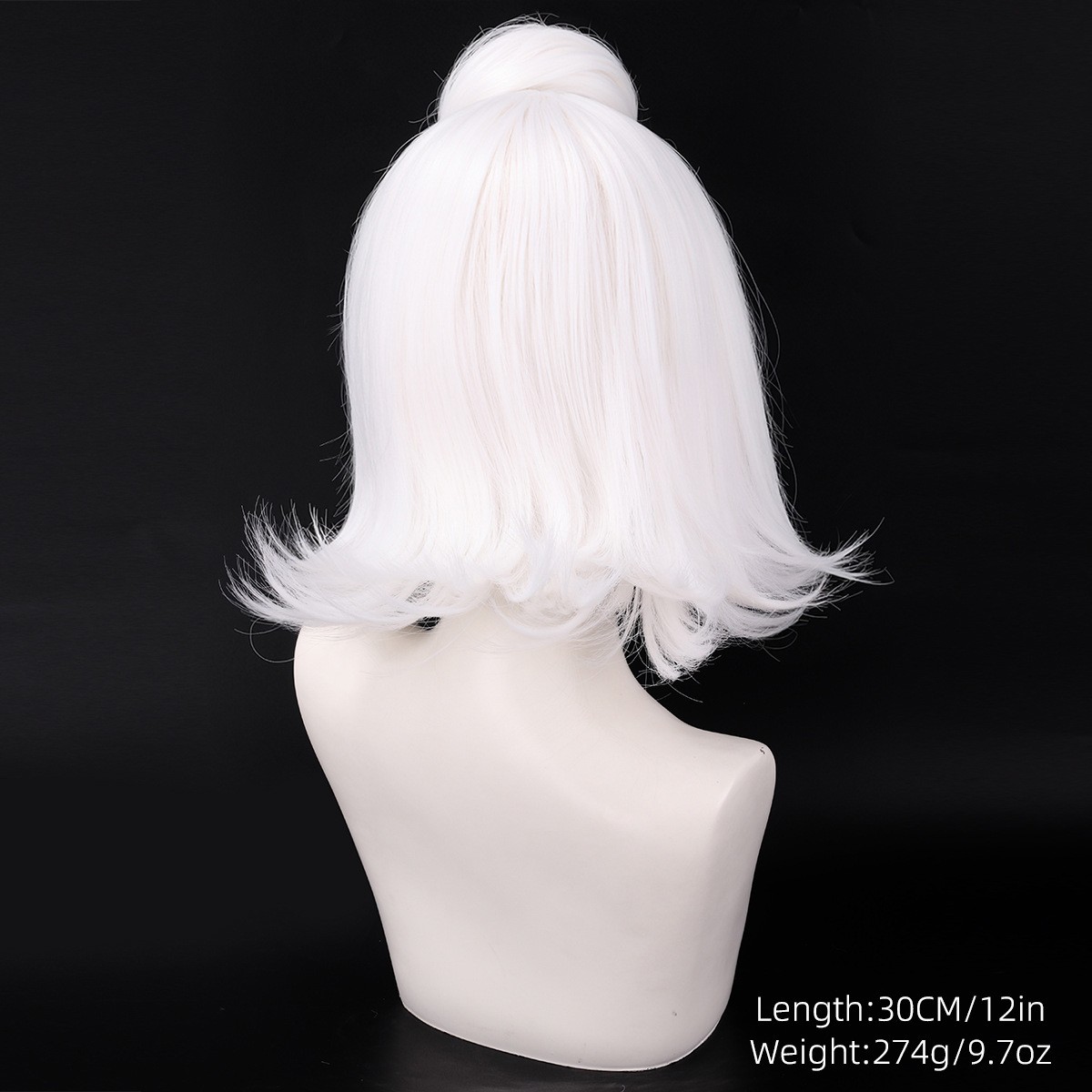 Wig Cosplay Anime Hazbin Rosie - Cosplay Anime White Hair ulasan dan harga