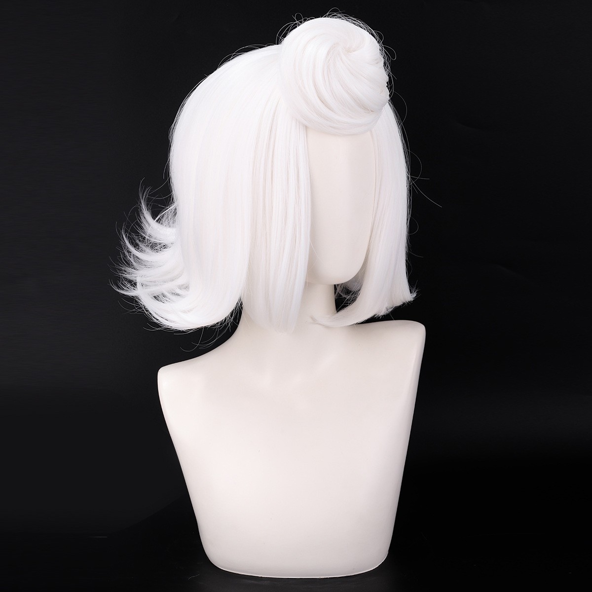 Wig Cosplay Anime Hazbin Rosie - Cosplay Anime White Hair ulasan dan harga