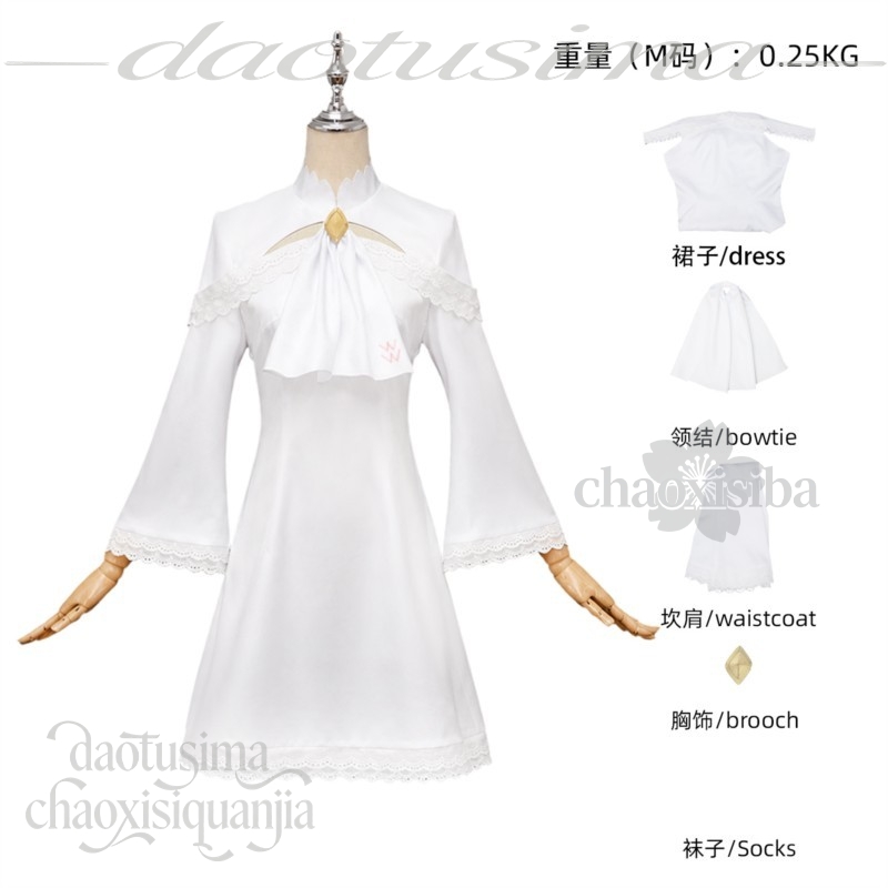 Kostum Cosplay Kawaii Loli Rui - Cosplay Anime White Hair ulasan dan harga