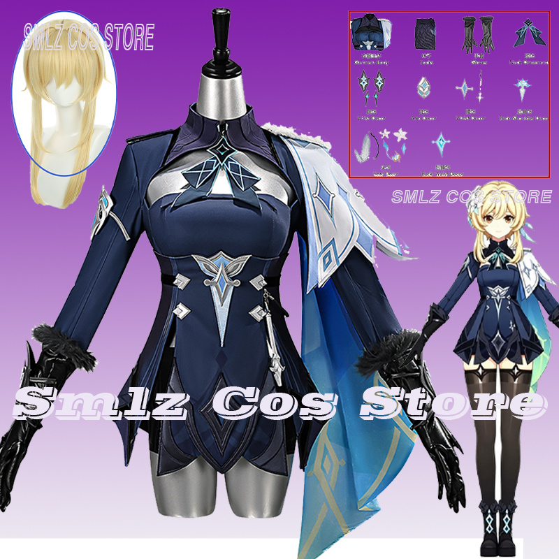 Kostum Cosplay Traveler Lumine - Anime Cosplay Clothes ulasan dan harga
