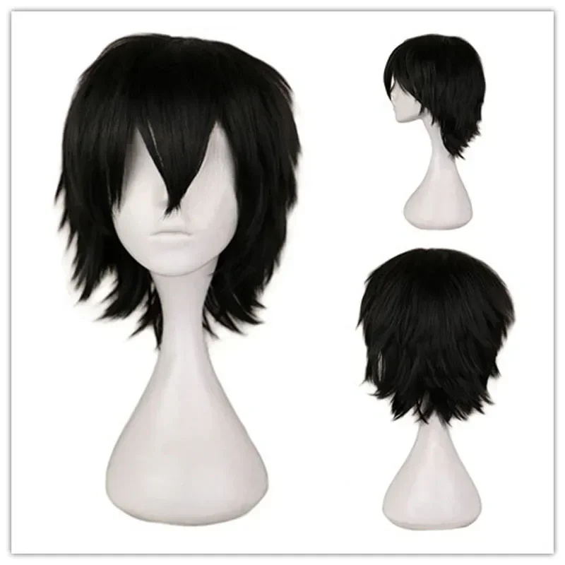 QQXCAIW Wig Pria Hitam Putih U - Cosplay Anime White Hair ulasan dan harga