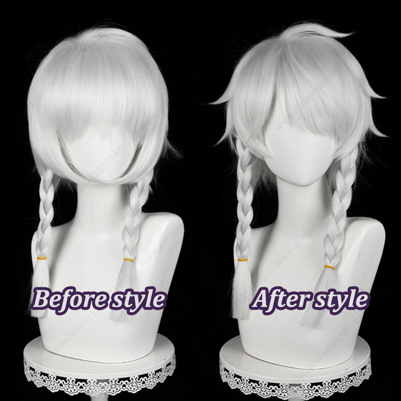 Seer Eli Clark Wig Cosplay 45c - Cosplay Anime White Hair ulasan dan harga