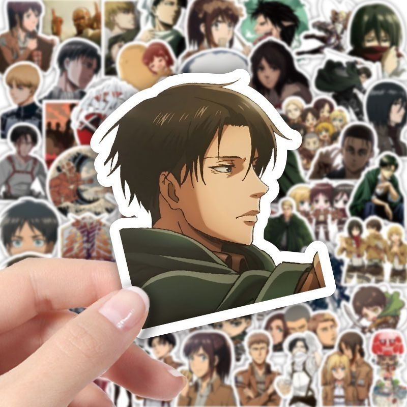 60 Buah Stiker Anime Attack On - Anime Cosplay Diy ulasan dan harga