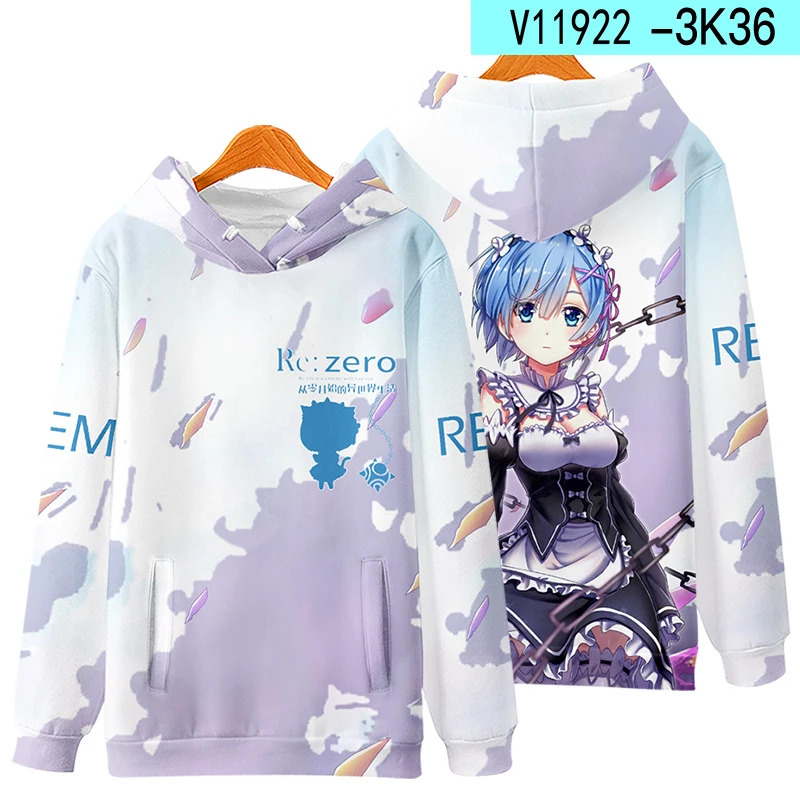 Hoodie Cosplay 3D Re Zero Anim - Cosplay Anime Basic ulasan dan harga