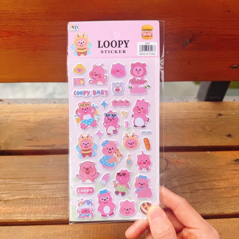 Stiker Busa 3D Lucu Loopy Anim - Anime Cosplay Diy ulasan dan harga