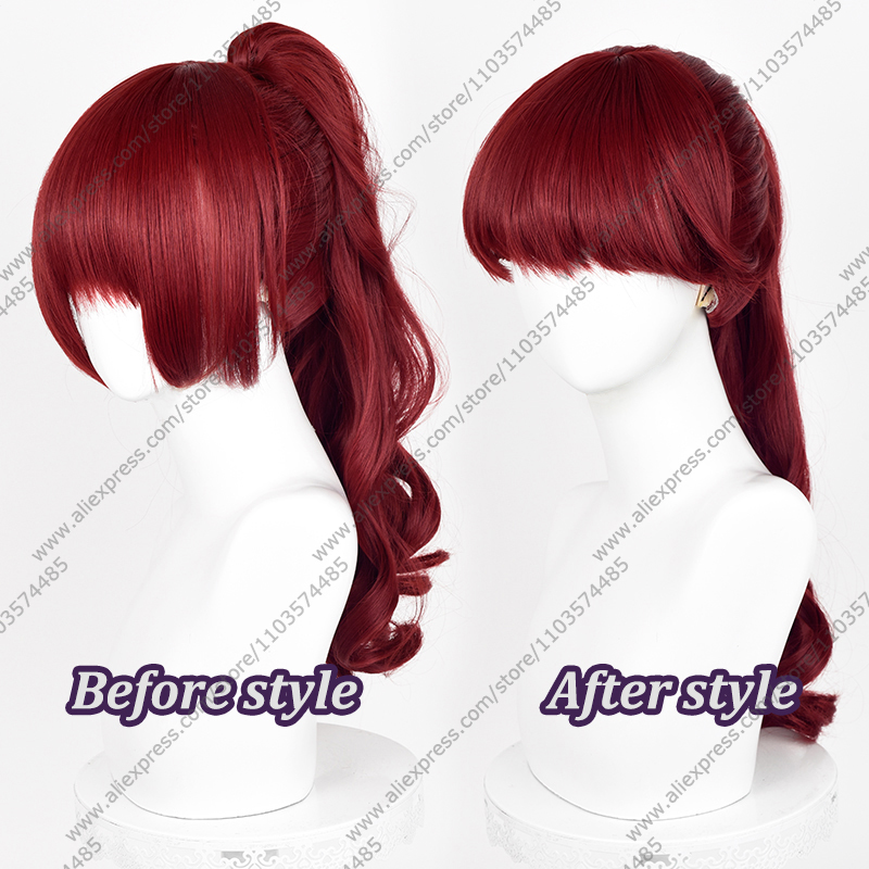 Wig Cosplay Anime Kasumi Yoshi - Anime Cosplay With Red Hair ulasan dan harga