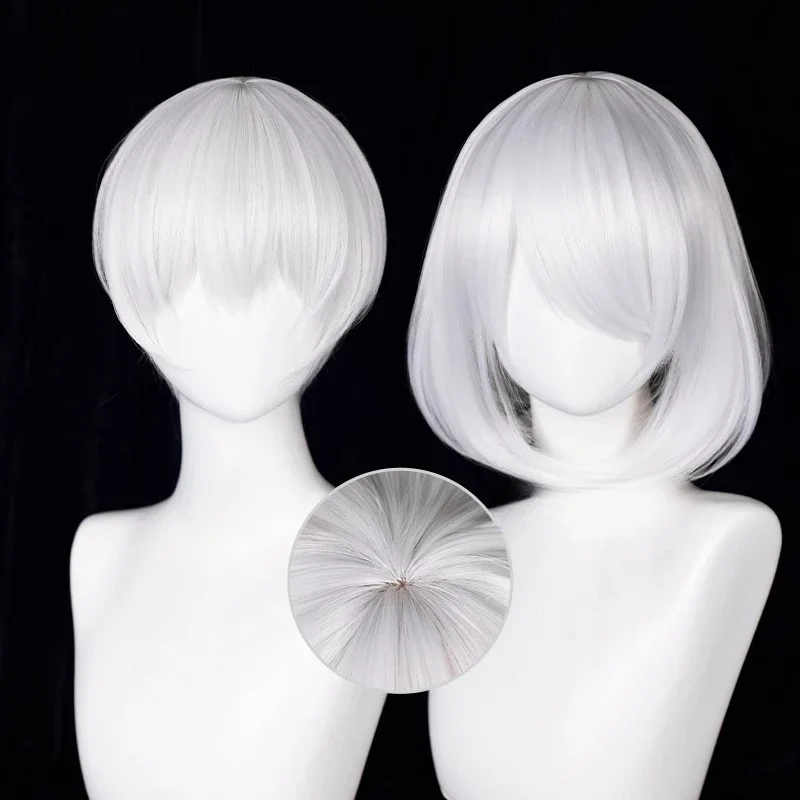 Wig Cosplay Anime 9S Wig 2b Wi - Cosplay Anime White Hair ulasan dan harga
